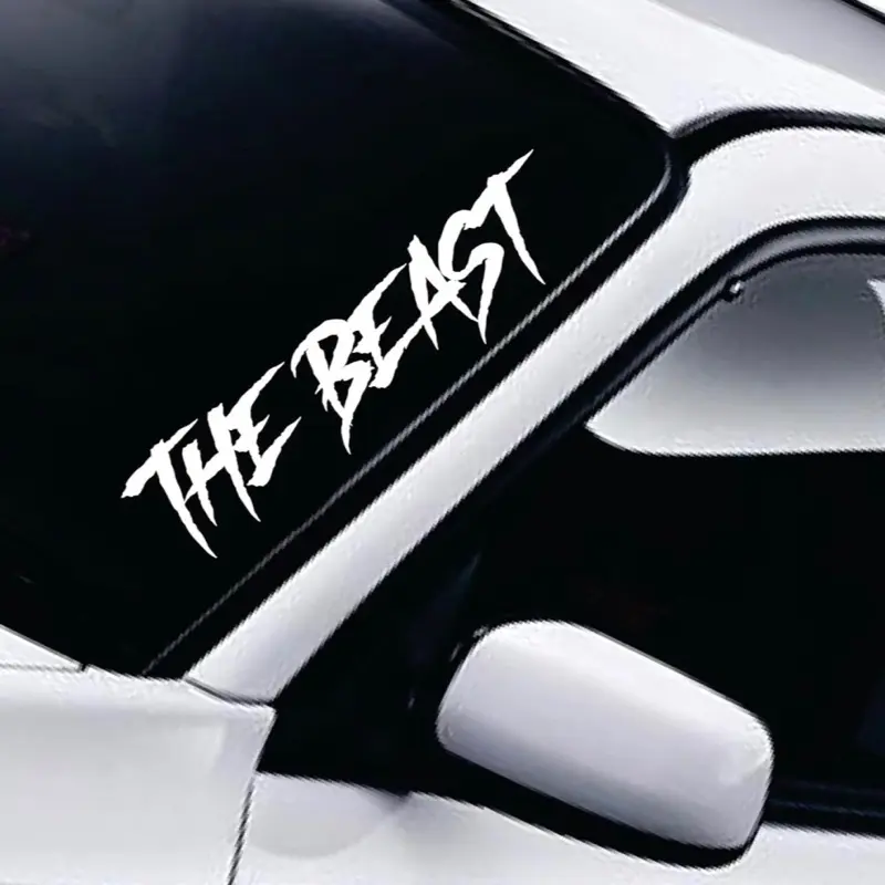 The Beast v2 Car Decal Truck Bumper Sticker Window Windshield Banner JDM Vinyl Men