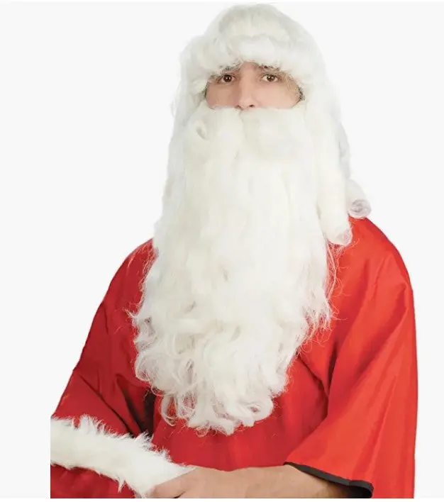Santa Wig - White - Christmas - Costume Accessory - Men - One Size