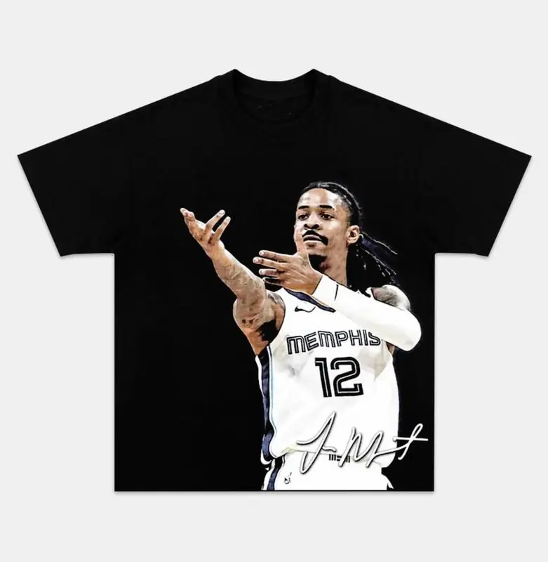 JA MORANT Cool Tee, Star Basketball Shirt, Vintage Basketball Design Tees, Vintage Tees Y2K, Crew Neck Shirt Vintage 90s Graphic Tee, Gift Fan 2025