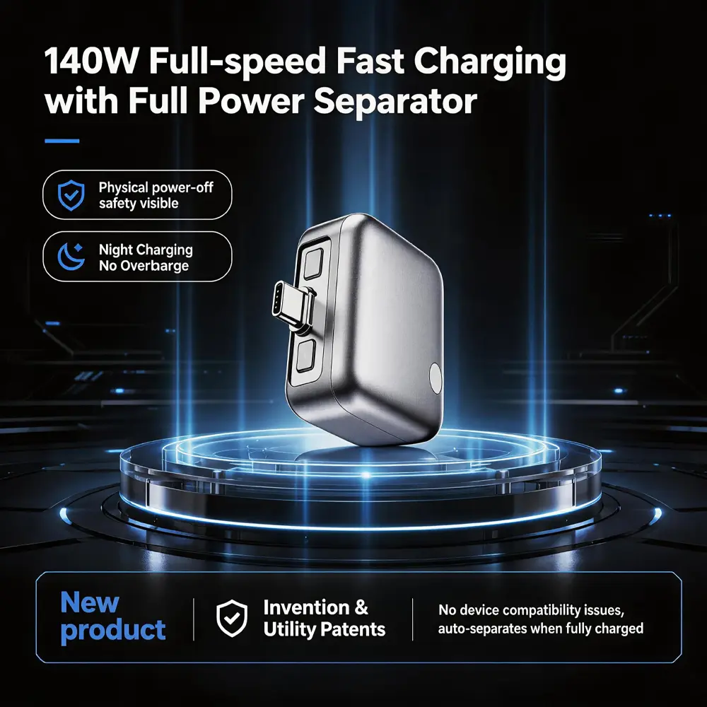 Smart USB Charging Adapter Converter - Auto Shut-Off Compact Form Charger for Sports & Outdoor Electronic Devices, Cellphone Battery Protection, Universal Fit Accessory