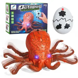 Remote Control Animals Crawling RC Octopus Toy with Blue LED Eyes & Realistic Movement Crawling, Robot Toys for Boys Girls Ages 6 & Up, Stocking Stuffers for Kids 8-12