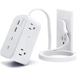 67W   Port Power Socket, 5.8  Flat Extension Cord with 8 Outlets and 4 USB (2 USB-C)   Ports, Essential for Office, , and Dormitory.