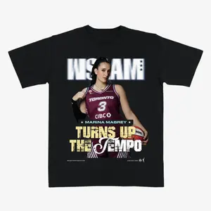 Marina Mabrey “Turns Up The Tempo” Graphic T-Shirt – Vintage Toronto Basketball Fan Tee Featuring Bold Streetwear Style Design