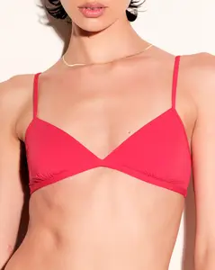 Microfiber Bralette in Chili Pepper - Ultra-smooth No-show Wireless Bralette for Light Support and Breathable Everyday Wear