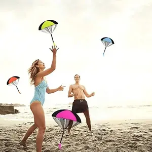 4 Brightly Colored Parachutes, Durable Plastic Material, Anti-Tangle, Ideal for Outdoor Play, Perfect Halloween and Christmas Gift