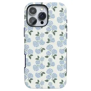 Blue Hydrangea Case Tropical Floral Phone Case Suitable for IPhone17 16 15 14 13 12 11 Pro Max Waterproof Protective Cover