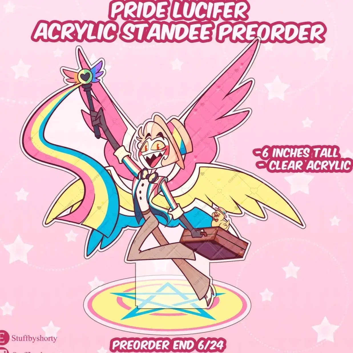 Hazbin Hotel Pride Lucifer Acrylic Standee
