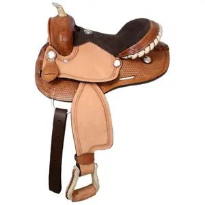 12" Double T Youth Barrel Saddle w/ Rounded skirts