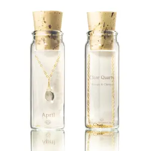 April Birthstone Necklace Bottle