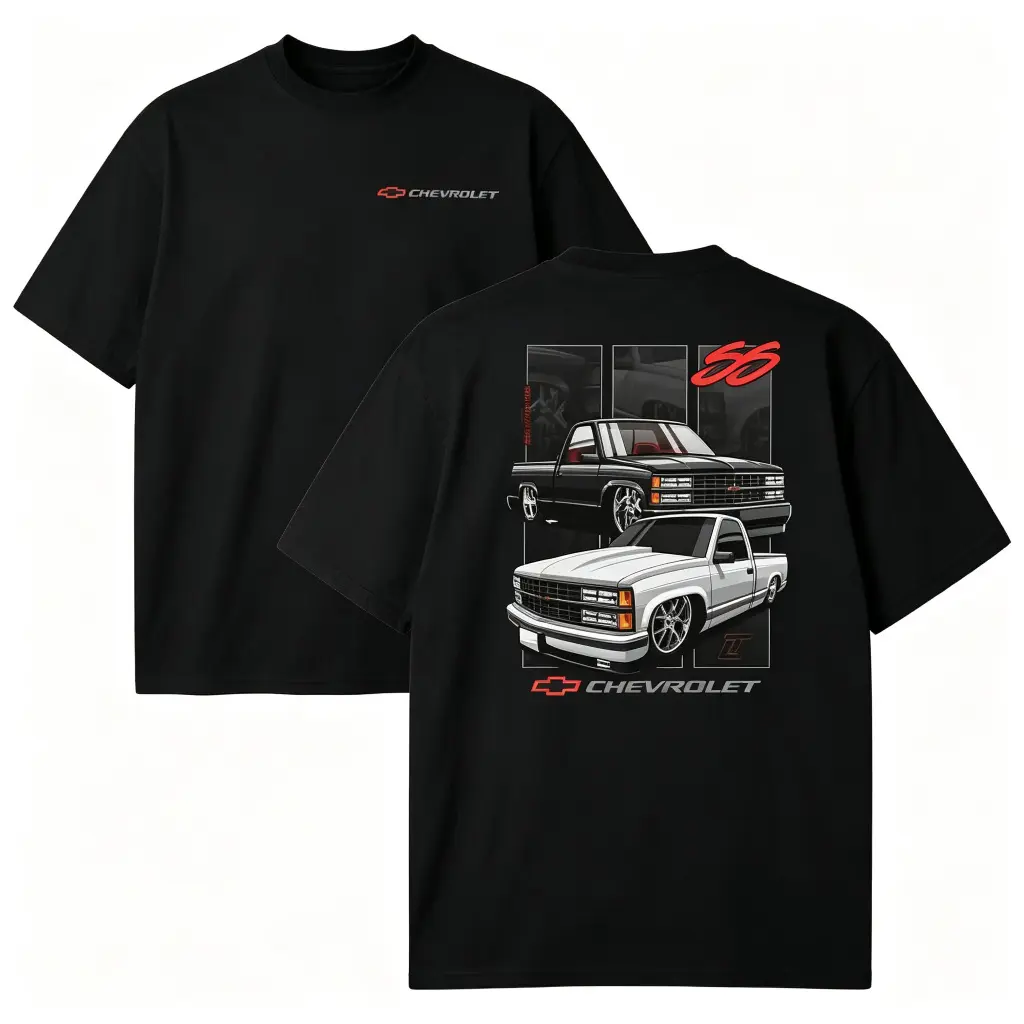 Graphic Tee Classic 454 Square Body Pickup Truck Retro Oversized Tee American Truck Enthusiast Streetwear Gift