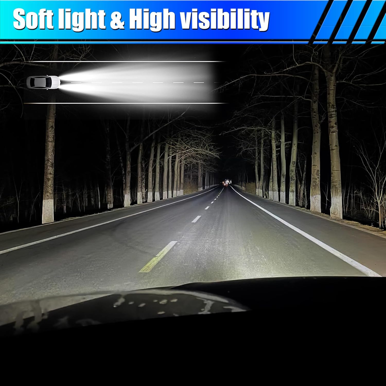 All-New Upgrade No glare/cutoff 9005/H8/H7/9006/White LED Headlight Kit 32000LM 800% Bright with Cooling Fan 6000K Cool White Plug 【Check the image to confirm your model】