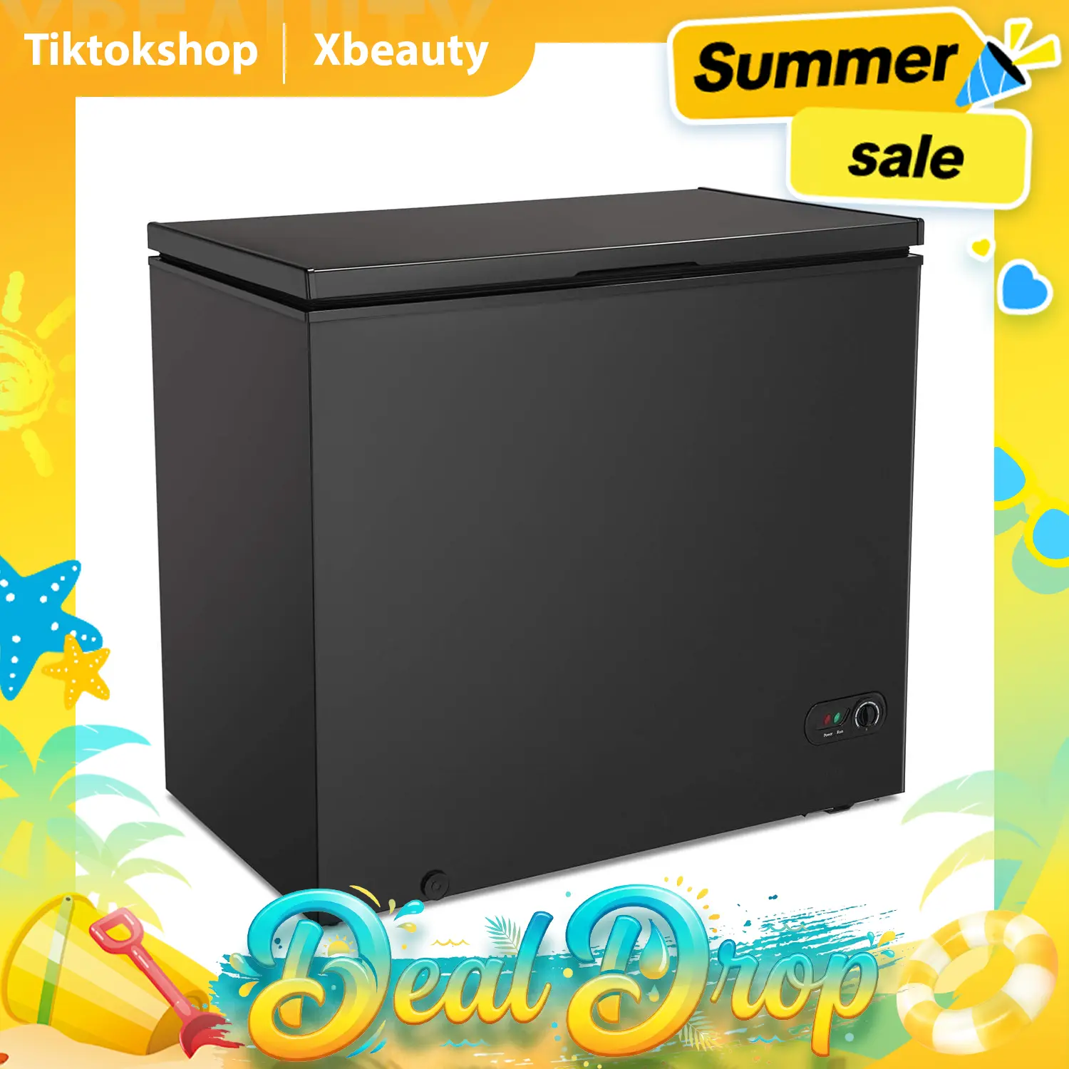 7.0 Cubic Feet Chest Freezer with 3 Removable Basket, Free Standing Top Open Door Compact Deep Freezer with Adjustable Temperature for Home/Kitchen/Office/Garage/Bar,summerwins