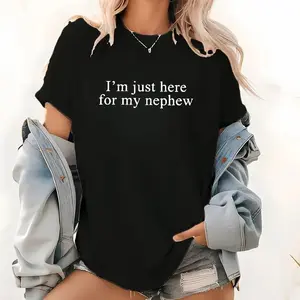 I'm Just Here For My Nephew Shirt,Future Aunt T-Shirt | I’m Just Here For My Nephew Auntie Tee