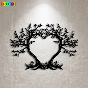 1pc Heart-Shaped Tree Metal Wall Art,Enchanting Heart-Shaped Tree Statue Mural,Ideal Gift for Valentine's Day,Wedding,Love & Nature Decor Enthusiasts, Wall Sculptures,Perfect for Bedroom Wall & Garden Fence,Charming Romantic Home Decor