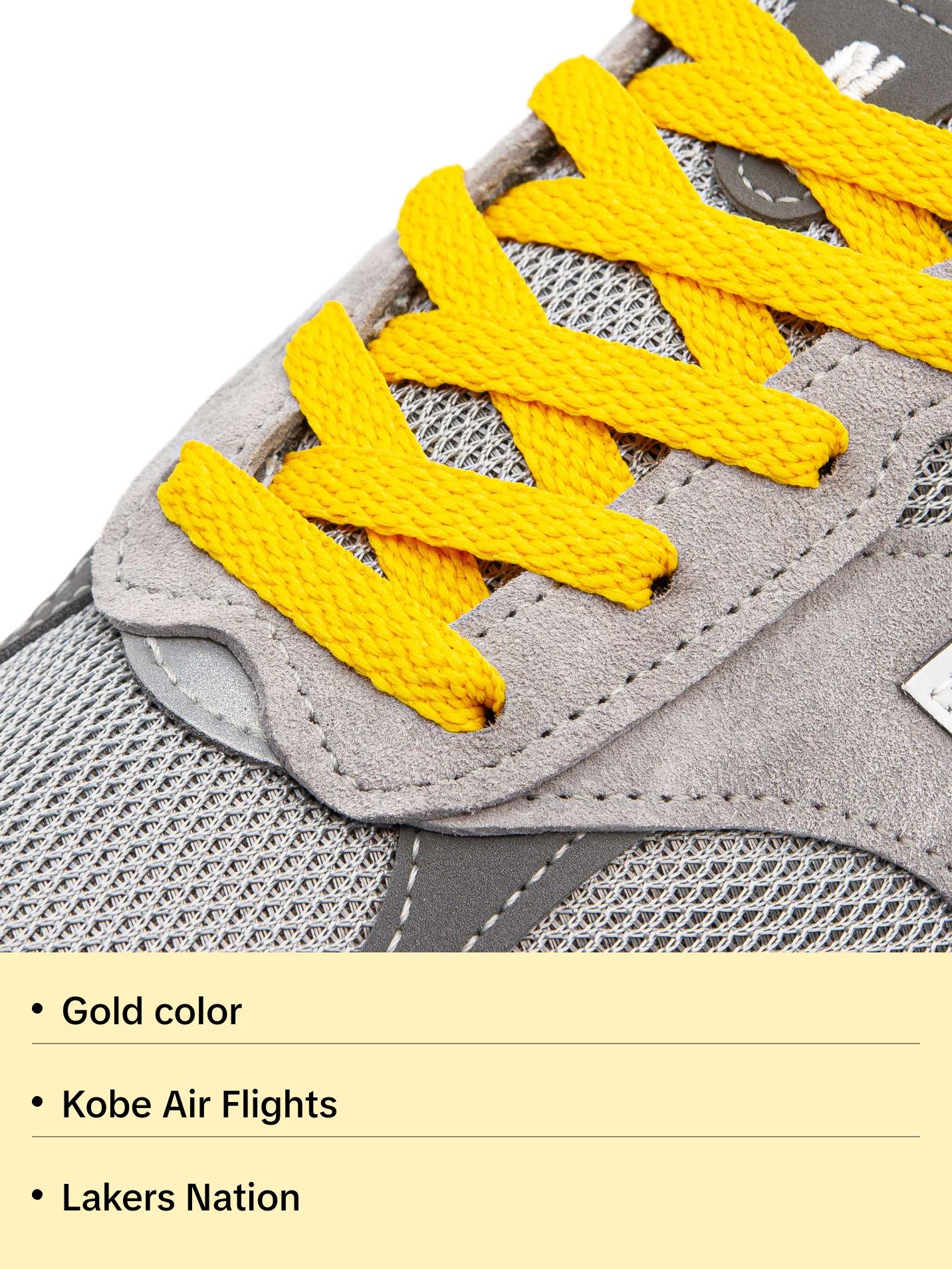 Gold Flat Shoe Laces