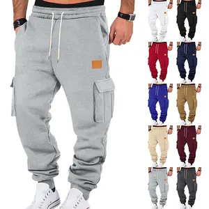 Men's Cargo Joggers - 10 Color Casual Work Pants with Multiple Pockets, Elastic Drawstring Waist, Slim Fit Streetwear Trousers for Outdoor Sports, Gym, Daily Wear- S-3XL Sizes