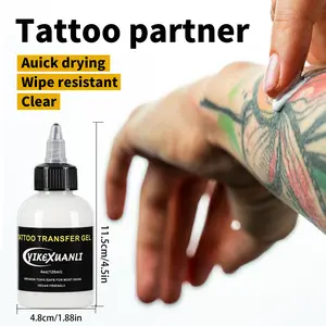 Yikexuanli Professional-Grade Tattoo Stencil Transfer Gel - 4oz Vegan & Cruelty-Free Formula, Fast-Drying Adhesive Solution for Flawless Skin Art, Hypoallergenic Tattoo Supplies with Easy-Clean Application