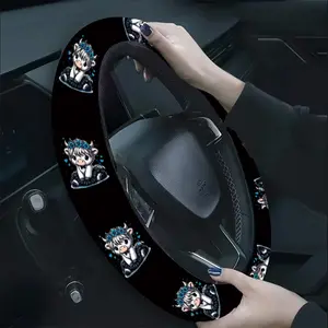 1pc 1.6 x 15 inch Highland cow sunflowers Pattern car steering wheel cover, non-slip and comfortable, car interior accessory, no inner ring, easy to install and remove, suitable for all car models, a gift for car enthusiasts, holiday gift,3.12CYJ-7