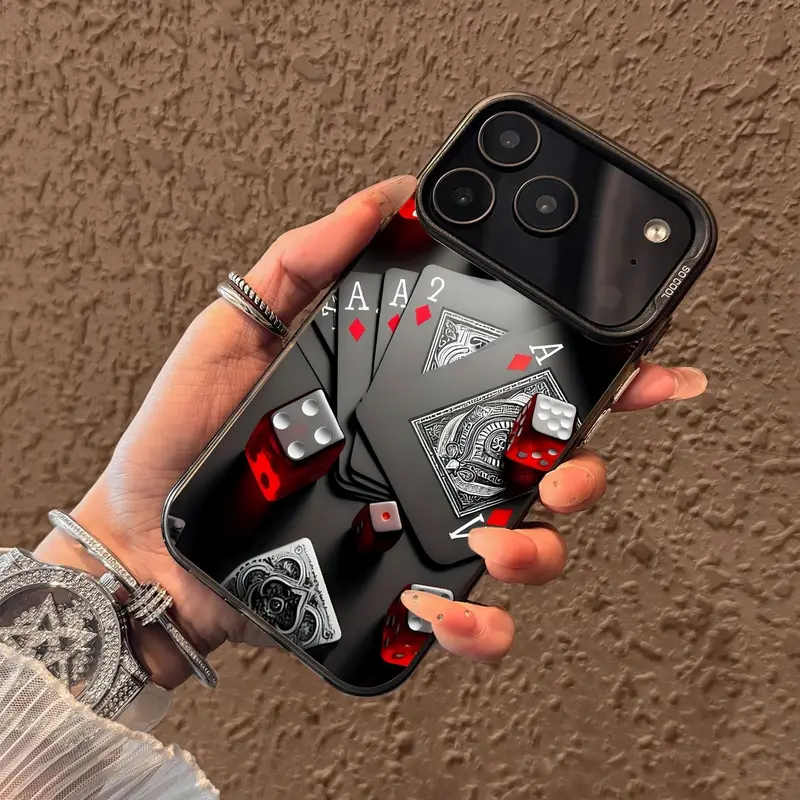 Luxury Black Cherry Graphic Phone Case for iPhone 17 Pro Max/16/15