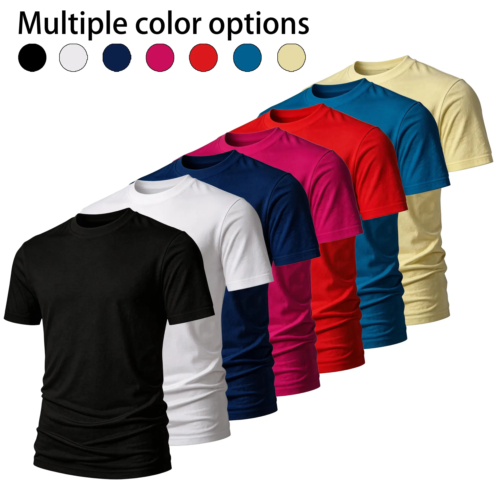 Men's Soft Cotton Blank T-Shirt Multiple Color Options Casual Basic Tee for Daily Wear Premium Cotton Blank Tee Multiple Casual Basic  Oversized Blank  Multiple Color Options High Quality Cotton Casual Streetwear Tee