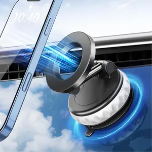 Magnetic Car Phone Holder, 360° Rotation & Extension Car Vacuum Phone Holder, Mount with One-Step Lock, Compact & Stable Design, Car Accessories