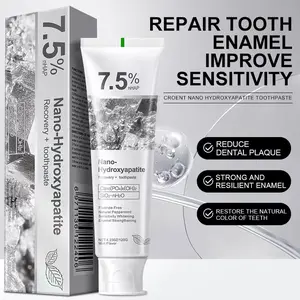 7.5%Hydroxyapatite Toothpaste, Fluoride-Free - Deep Cleaning, Advanced Enamel Protection, Reduce Tooth Sensitivity, Fresh Breath with Gentle Mint