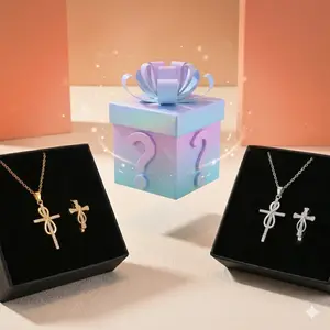 Cross Necklace and Ring Jewelry Set Random Styles Faith Inspired Design Minimalist Gift for Women Perfect for Daily Wear Party Accessories Ideal Gift for Christmas Easter Valentine’s Day