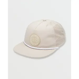 BILLABONG Crest Trucker Hat, 5 Panel Laser Cut Back Flat Foam Brim Adjustable Snap, Casual Outdoor Fashion Cap