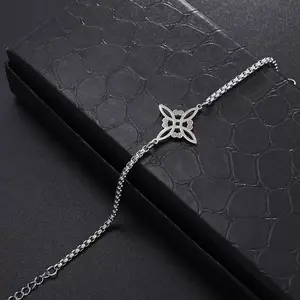 XINCY Stainless Steel Witch Knot Bracelet, Simple Cross Knot Bracelet, Multifunctional Bracelet, Adjustable Gift