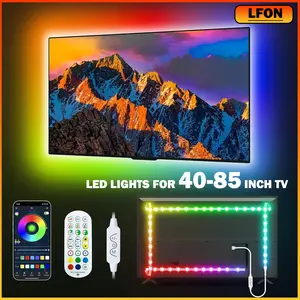 RGBIC Led Lights for TV Led Backlight,4m/13.12ft TV Led Light Strip for 32-65 inch tv lights That change with Music Backlights, RGBIC Led TV Light with Remote, Music Sync  APP Control USB Powered