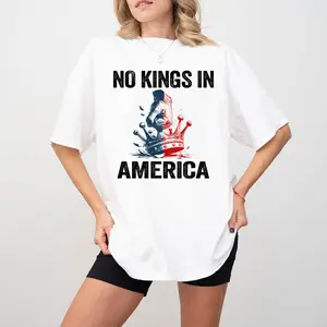 No Kings In America Shirt, Anti Tr.u.m.p Shirt, Protest Shirt