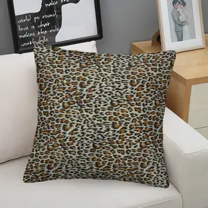Vintage Brown Leopard Print Throw Pillow Cushions (1 Pc), Home Decorative Cushion: contemporary flavor, fluffy good resilience, suitable for light luxury home, fits living room sofas, studies, balcony leisure areas