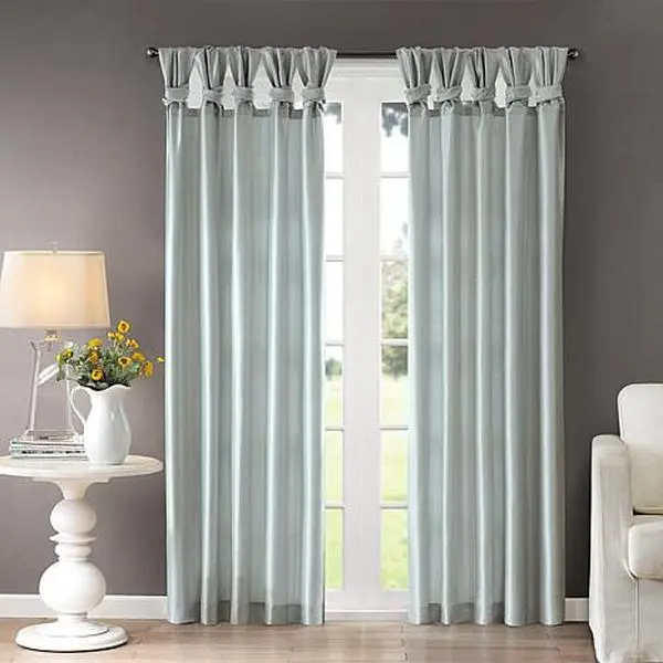 Madison Park Window Curtain 84" Panel Dusty Aqua