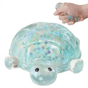 Sugar Turtle Sensory Stress Relief Toy, Shiny Sugar Turtle Squeeze Toy, Sticky Relaxing Toy, Summer Cool Game Toy, Party Snack, Birthday Gift