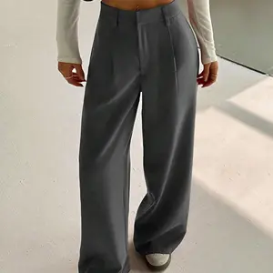 FavEase Women's Premium High-Waist Elegant Slimming Wide Leg Pants Fall Cloth For Women