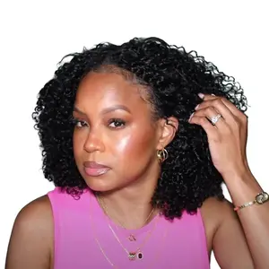 UNice Free Upgrade EasiContour V Part Kinky Curly Wig Glueless Protective Style Human Hair Wig Beginner Friendly