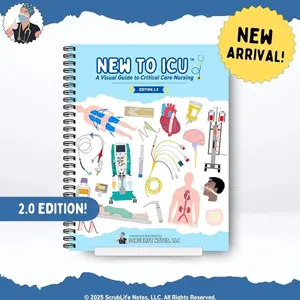 New to ICU 2.0 Visual Guide 2026 | Critical Care Nursing Study Book, ICU Notes, Spiral Bound, Lab, Cardiac, Respiratory, Infusions