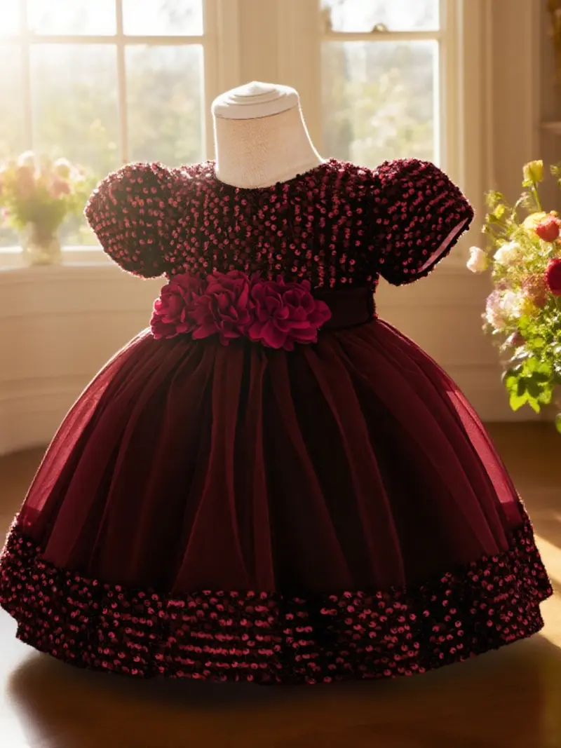Wedding Burgundy Newborn Dress Baby Wedding Guest Dress TikTok Shop Wedding Burgundy Newborn Dress Baby Wedding Guest Dress TikTok Shop