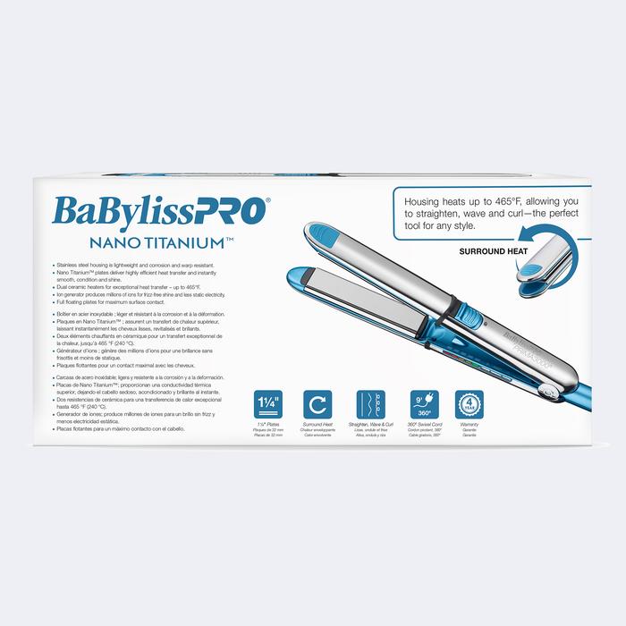BaBylissPRO Nano Titanium Prima3000 Ionic Hair Straightener BNT3000TUC