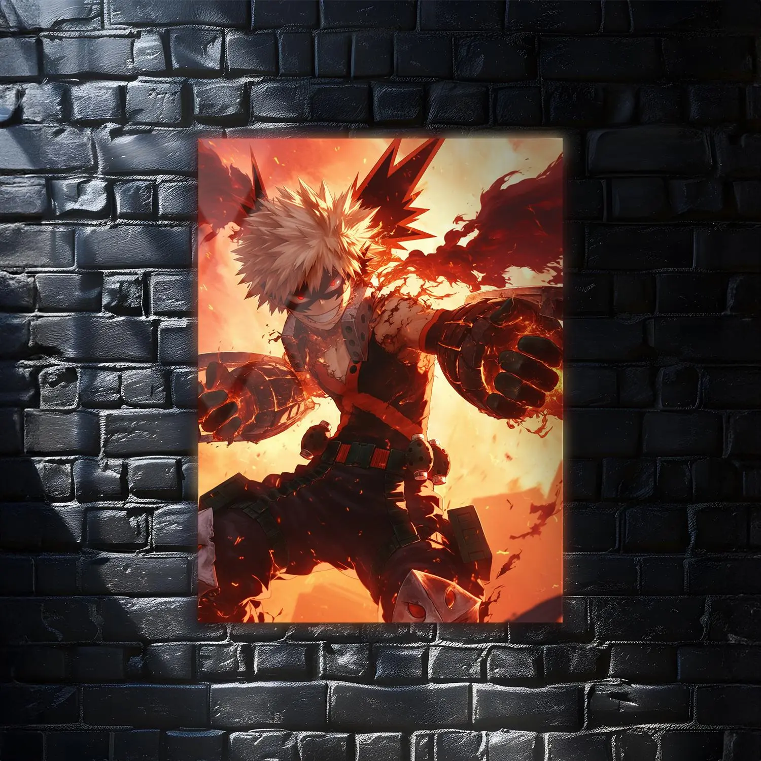 Bakugou My Hero Academia Anime Wall Art Poster, Modern Wall Art, Anime Gifts, Wall Decor