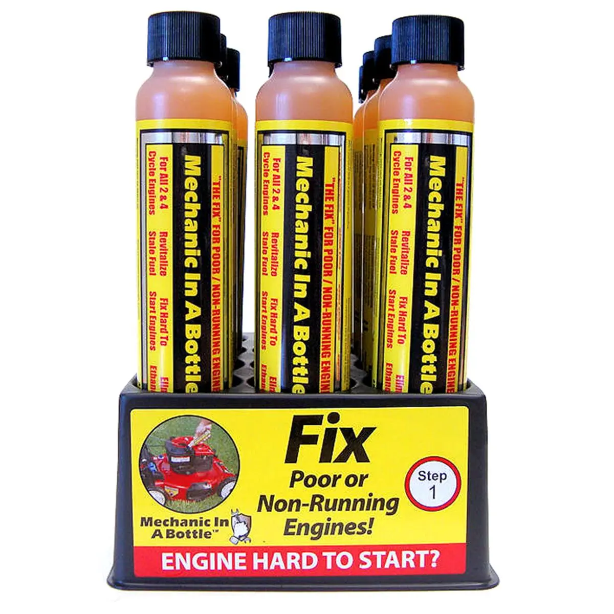 212 MAIN Maxpower Precision Parts 4oz Mechanic In A Bottle Gas Treatment - Engine Carbon Cleaner, Fixes Engines, Revitalizes Fuel, Pack Of 12