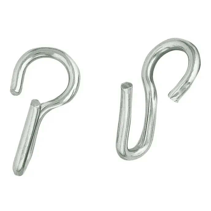 Weaver Leather Nickel Plated English Curb Chain Hooks - Durable Rust-Resistant Tack - Pair