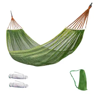 Camping Hammocks 255 * 130cm Max 250kg Breathable Soft with Sturdy Metal Knot Tree Ropes for Outdoor Indoor Patio Backyard