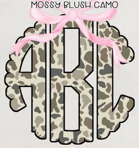 Mossy Blush Camo Monogram
