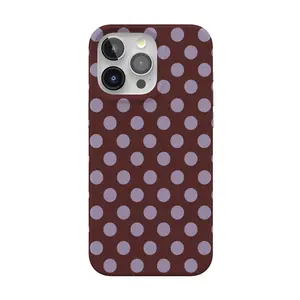 Casely iPhone 15 Pro Max Case | Spotted in SoHo | Burgundy Polka Dot | Compatible with MagSafe | Classic Ultra Thin Design