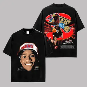 Vintage Philly Basketball Legend #3 Graphic Tee, Retro Crossover MVP Cotton T-Shirt, Sixers Inspired Oversized Streetwear Shirt, Classic 2000s Hoops Fan Unisex Tee, Urban Sports Gift Top