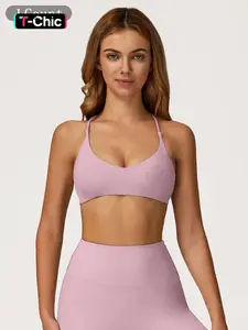 Cloud Sensing Yoga Bra, Quick-Dry Cross Back, Strappy Workout Bra, High-Intensity Fitness Wear, Casual Running Sports Underwear, All Seasons Sporty Style