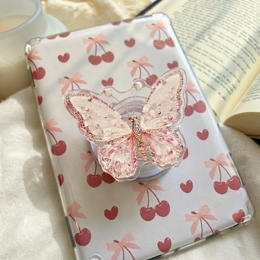 Cute Butterfly Phone Grip, Pretty Aesthetic Phone Accessory, Kawaii Phone Holder, Beautiful Butterfly Design, Stylish Phone Stand For Everyday Use