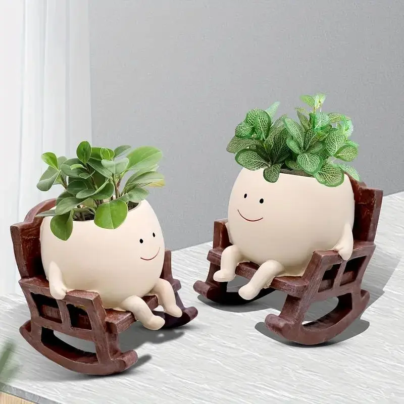 Cute Rocking Chair Resin Planter Pot, Swinging Planter, Farmhouse Style  Decor, Indoor Outdoor Use, Office Home Decoration, Perfect Housewarming  Gift, Home Decor Pots - TikTok Shop
