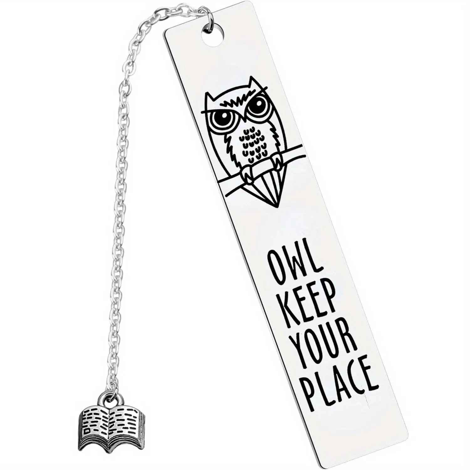 Owl Design Bookmark, Cute Owl Bookmark with Chain, Creative Bookmark for Office School Student, Office Stationery & Supplies